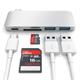 Satechi USB-C Combo Hub mit Ladefunktionalität- Silber MB 12"
