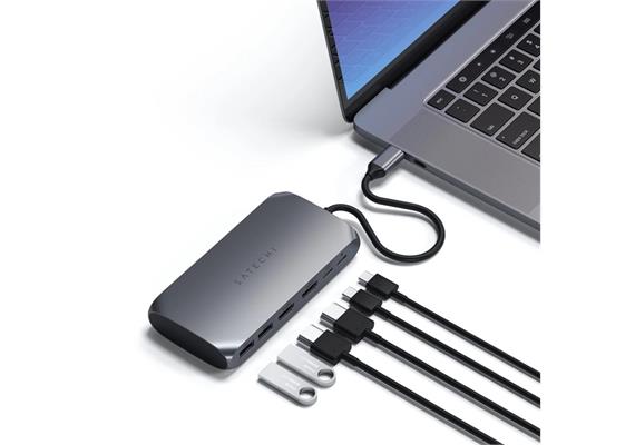 Satechi USB-C Multimedia Hub M1/M2 mit 6 Ports