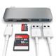 Satechi USB-C Combo Hub mit Ladefunktionalität- Space-Gray MB 12"
