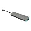 i-tec 100 W Thunderbolt 3 (USB-C) Multiport Hub 6in1 Dock Silber